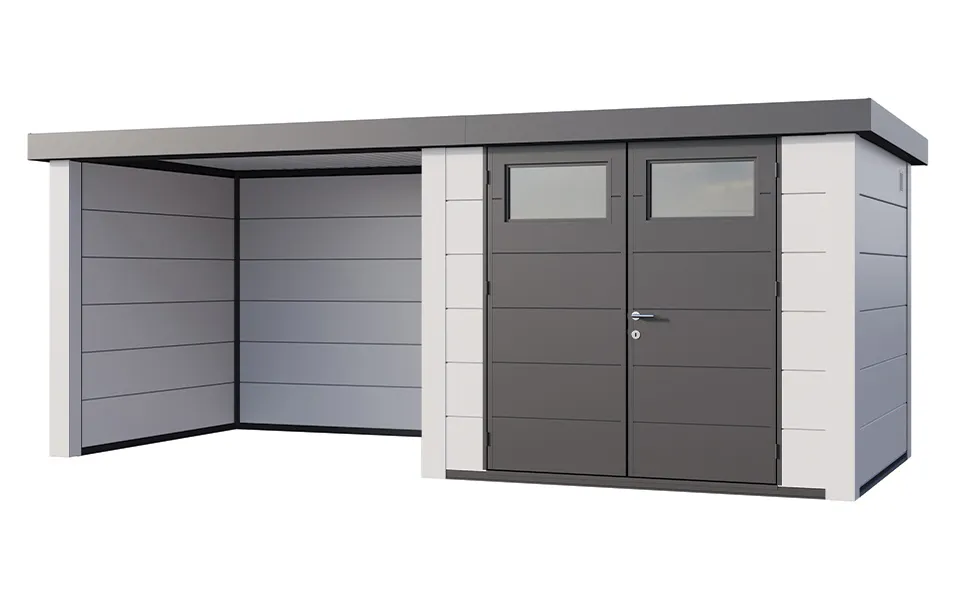 Telluria | Tuinhuis Classico 2724 met Overkapping Lounge Small | Links | Wit