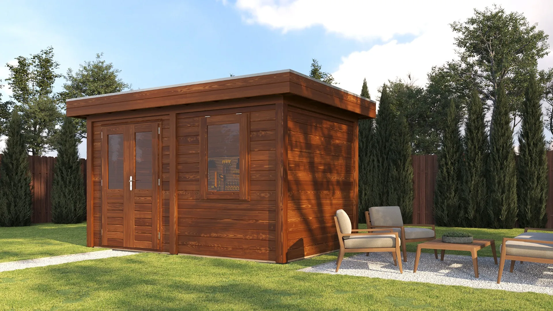 Lugarde Select Modern | Tuinhuis Breda 388 x 250 | Bruin Geolied