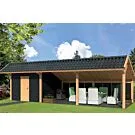 Tuindeco | Overkapping Bergen XL | Type 7 | Zwarte Wanden