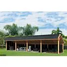 Tuindeco | Overkapping Bergen XL | Type 10 | Zwarte Wanden