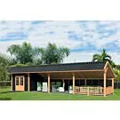 Tuindeco | Overkapping Bergen XL | Type 11 | Zwarte Wanden