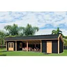 Tuindeco | Overkapping Bergen XL | Type 12 | Zwarte Wanden