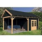 Tuindeco | Overkapping Hamar XL | Type 3 | Zwarte Wanden