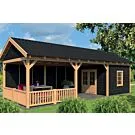 Tuindeco | Overkapping Hamar XL | Type 7 | Zwarte Wanden