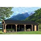 Tuindeco | Overkapping Hamar XL | Type 10 | Zwarte Wanden