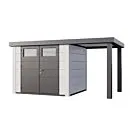 Telluria | Tuinhuis Classico 2724 met Overkapping Open Lounge Small | Rechts | Wit