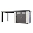 Telluria | Tuinhuis Classico 2724 met Overkapping Open Lounge Large | Links | Wit