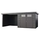 Telluria | Tuinhuis Classico 2724 met Overkapping Lounge Small | Links | Antraciet