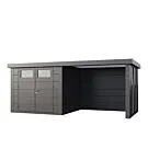 Telluria | Tuinhuis Classico 2724 met Overkapping Lounge Small met Ramen | Rechts | Antraciet