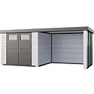 Telluria | Tuinhuis Classico 2724 met Overkapping Lounge Small met Ramen | Rechts | Wit