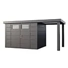 Telluria | Tuinhuis Classico 3024 met Overkapping Open Lounge Small | Rechts | Antraciet