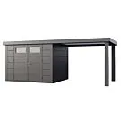 Telluria | Tuinhuis Classico 3024 met Overkapping Open Lounge Large | Rechts | Antraciet