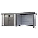 Telluria | Tuinhuis Classico 3024 met Overkapping Lounge Small | Rechts | Wit-Antraciet