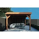 Fonteyn | Overkapping Traditioneel 3750 x 3300 | Zwart Geïmpregneerde Vuren Wanden