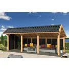 Tuindeco | Overkapping Bergen L | Type 6 | Zwarte Wanden