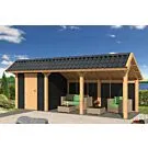 Tuindeco | Overkapping Bergen L | Type 7 | Zwarte Wanden