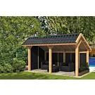 Tuindeco | Overkapping Bergen L | Type 2 | Zwarte Wanden