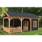 Tuindeco | Overkapping Hamar L | Type 7 | Zwarte Wanden