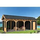 Tuindeco | Overkapping Hamar L | Type 10 | Zwarte Wanden