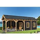 Tuindeco | Overkapping Hamar L | Type 11 | Zwarte Wanden