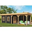 Tuindeco | Overkapping Oslo L | Type 11 | Zwarte Wanden