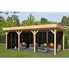 Tuindeco | Overkapping Oslo L | Type 6 | Zwarte Wanden