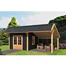 Tuindeco | Overkapping Bergen XL | Type 3 | Zwarte Wanden