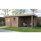 Lugarde Select Modern | Tuinhuis Almere met Veranda Rechts 388 + 300 x 388 | Onbehandeld