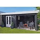 Lugarde | Blokhut met overkapping platdak B9