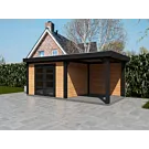 Fonteyn | Tuinhuis Coco met Overkapping 550 x 250 Exclusief