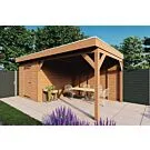 Fonteyn | Tuinhuis met Overkapping Traditioneel 6100 x 3300 | Onbehandelde Douglas Wanden