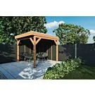 Fonteyn | Overkapping Traditioneel 3100 x 3300 | Zwart Geïmpregneerde Vuren Wanden