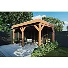 Fonteyn | Overkapping Traditioneel 4900 x 3300 | Zwart Geïmpregneerde Vuren Wanden