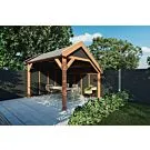 Fonteyn | Kapschuur Traditioneel 4000 x 3400 | Zwart Geïmpregneerde Vuren Wanden