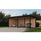 Fonteyn Exclusief Overkapping 588x300cm - Gebeitst Transparant Eiken / RAL7021