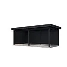 Lugarde Select veranda Assen 588x300cm - Zwart geolied