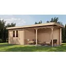 Lugarde Select | Blokhut Zandvoort met Overkapping 300 + 400 x 250 | Onbehandeld