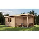 Lugarde Select | Tuinhuis Hilversum met Overkapping Rechts 300 + 300 x 300 | Onbehandeld