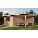 Lugarde Select | Tuinhuis Tiel met Overkapping Rechts 300 + 300 x 400 | Onbehandeld