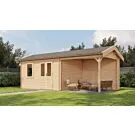 Lugarde Select | Tuinhuis Holten met Overkapping Rechts 400 + 300 x 300 | Onbehandeld