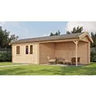 Lugarde Select | Tuinhuis Voorst met Overkapping Rechts 400 + 400 x 300 | Onbehandeld