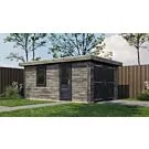 Lugarde Select | Tuinhuis Eibergen met Garagedeur 350 x 500 | Keteldruk Grijs