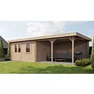 Lugarde Select | Tuinhuis Didam met Overkapping Rechts 400 + 400 x 400 | Onbehandeld