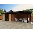 Fonteyn | Tuinhuis Thirza met Overkapping 800 x 300 Exclusief