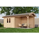 Lugarde Select | Tuinhuis Varsseveld met Overkapping Rechts 300 + 300 x 250 | Onbehandeld