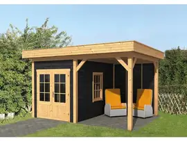 Tuindeco | Overkapping Oslo L | Type 4 | Zwarte Wanden