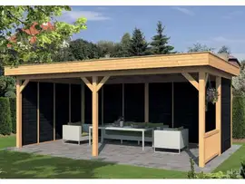 Tuindeco | Overkapping Oslo XL | Type 3 | Zwarte Wanden