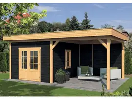 Tuindeco | Overkapping Oslo XL | Type 4 | Zwarte Wanden