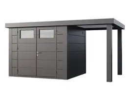 Telluria | Tuinhuis Classico 2724 met Overkapping Open Lounge Small | Rechts | Antraciet