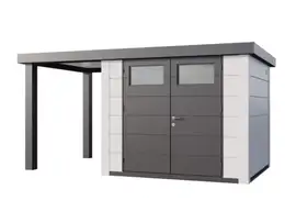 Telluria | Tuinhuis Classico 2724 met Overkapping Open Lounge Small | Links | Wit